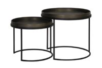Copan Bijzettafel S/2 Ø50x44+Ø60x54 cm tin look