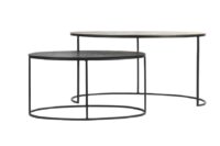 Paxson Bijzettafel S/2 71x33x36+89x42x46 cm ant brns+dk brns