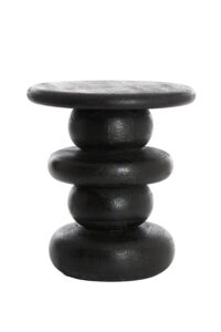 Azalas Bijzettafel Ø40x45 cm hout mat zwart