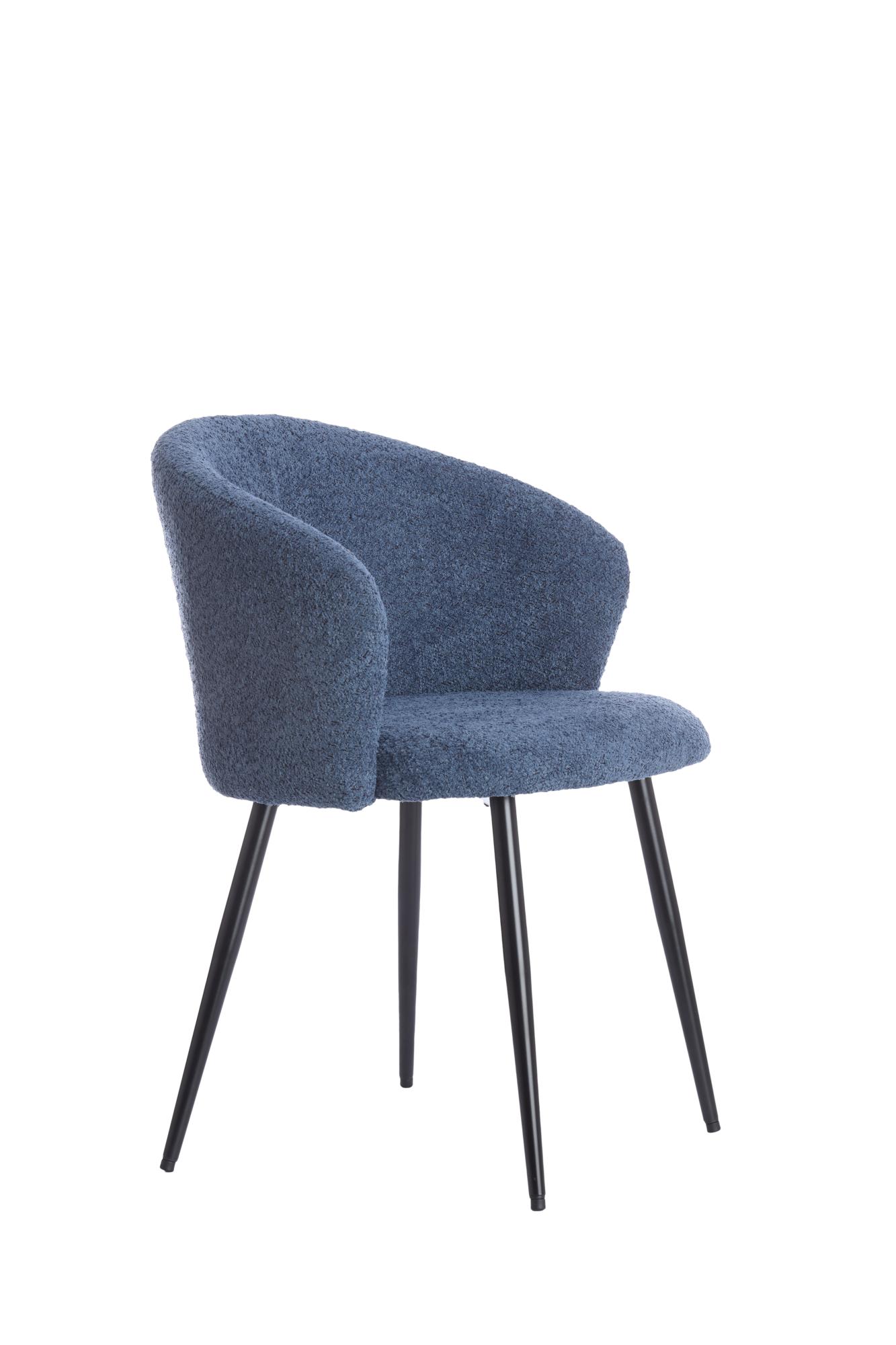Radaja Eetkamerstoel 58x58x78 cm donker blauw+zwart