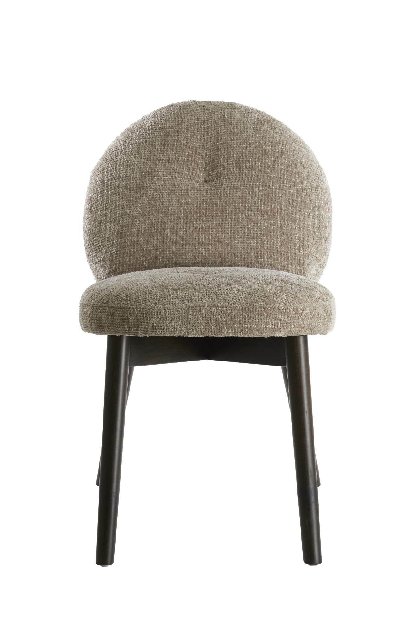 Sinosa Eetkamerstoel 59x50x83 cm beige+hout donker bruin