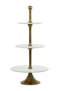 Vermentino Etagere 3 laags Ø51x100 cm marmer wit