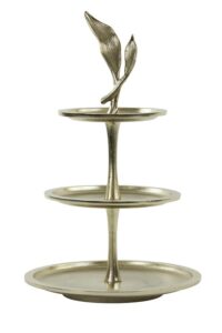 Foglia Etagere 3 laags Ø30x51 cm goud