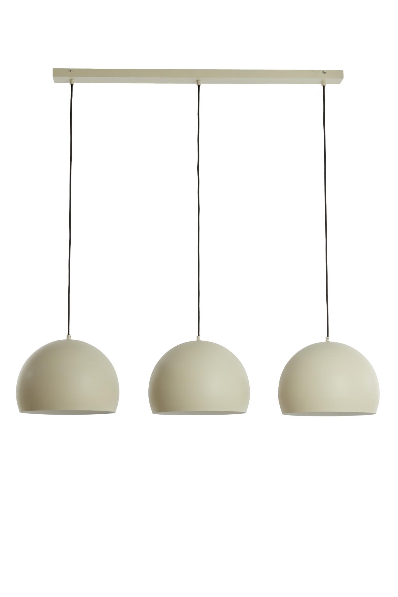 Jaicey Hanglamp 3L 120x33x25 cm licht grijs