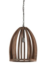 Haranka Hanglamp Ø38x46 cm hout chocolade bruin