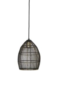 Meya Hanglamp Ø20x25 cm zwart-goud