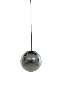 Medina Hanglamp Ø30 cm antiek brons+smoke glas