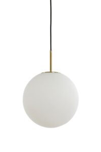 Medina Hanglamp Ø30 cm antiek brons+glas mat wit