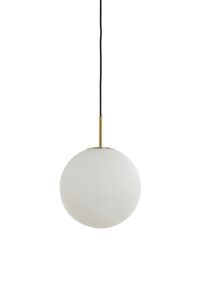Medina Hanglamp Ø25 cm antiek brons+glas mat wit