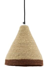 Brescia Hanglamp Ø36x37 cm zeegras crème+donker bruin