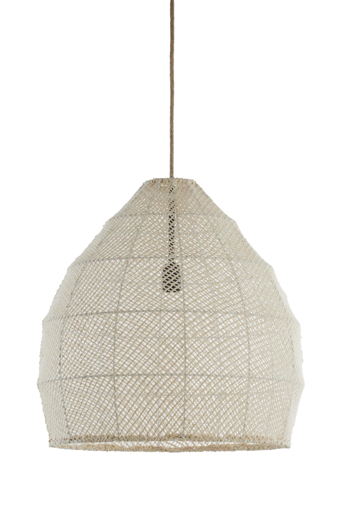 Makassar Hanglamp Ø50x50 cm zijde crème