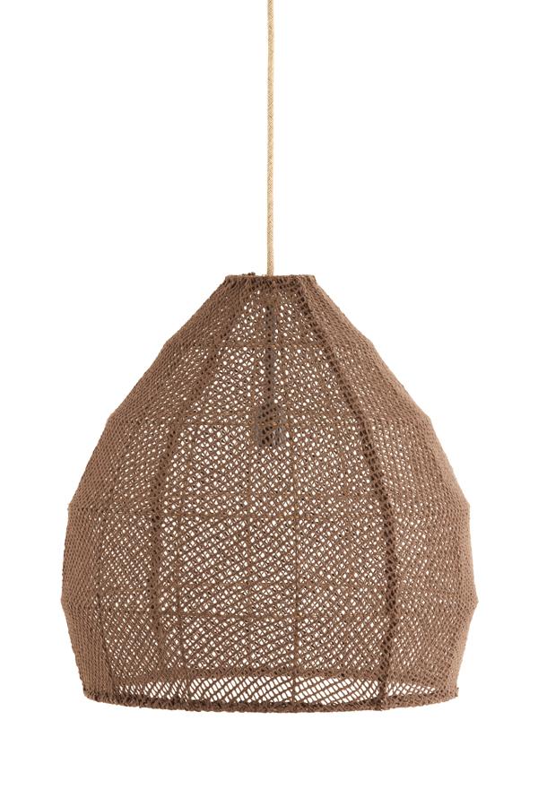 Makassar Hanglamp Ø50x50 cm zijde chocolade bruin