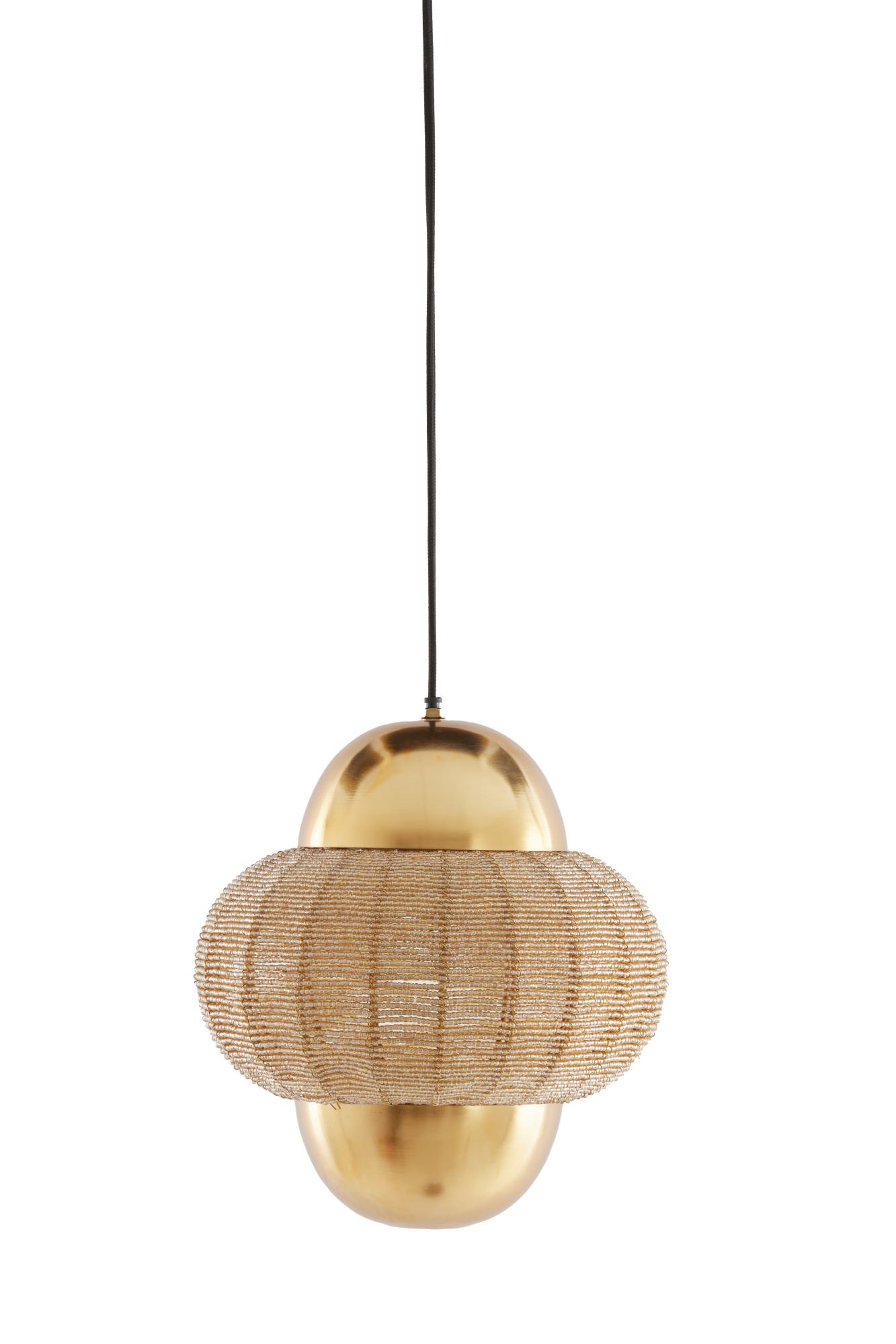 Cetara Hanglamp Ø26x28 cm kralen goud+brons