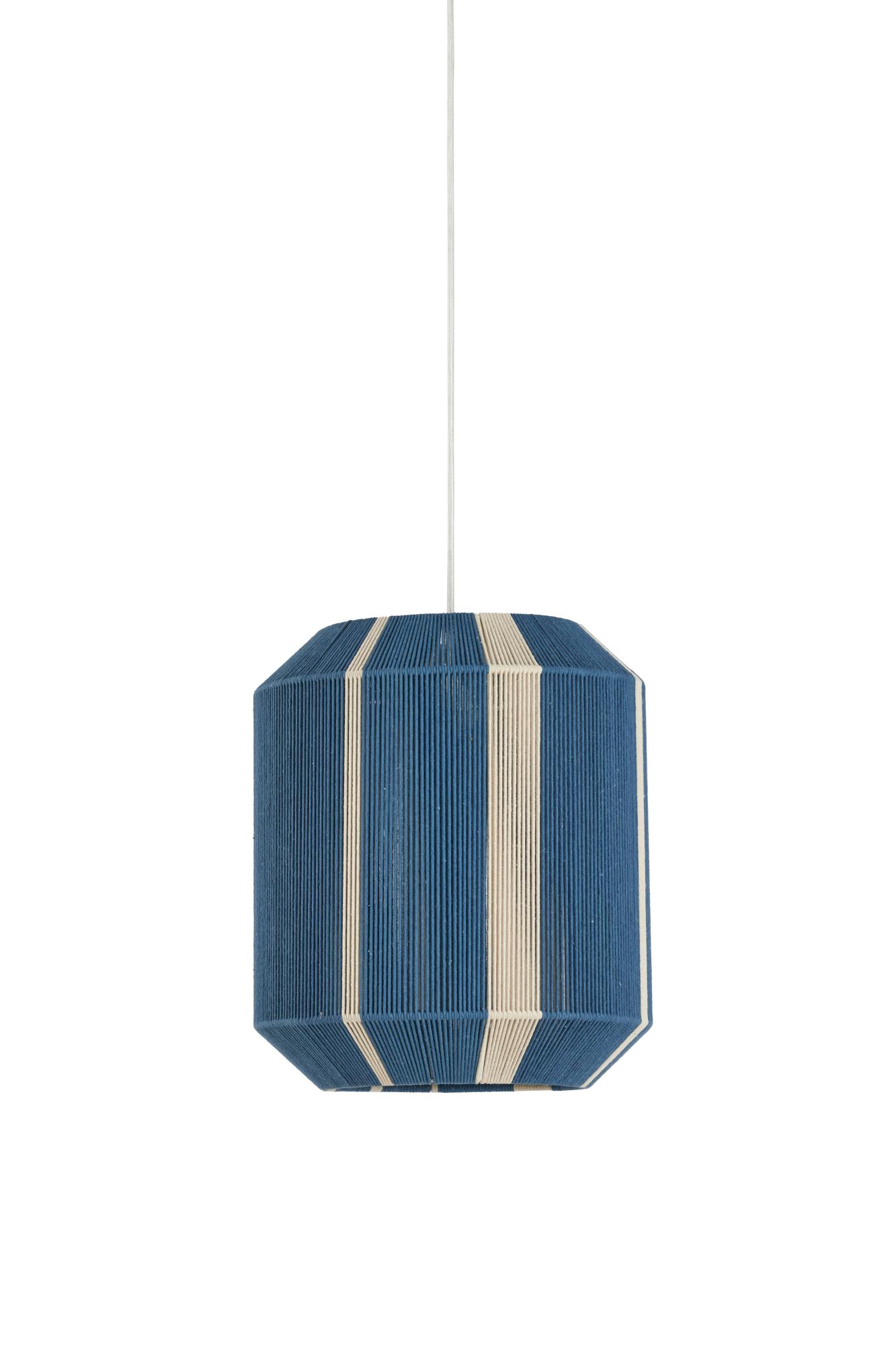 Kozana Hanglamp Ø36x43 cm blauw+crème