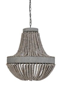 Luna Hanglamp kralen Ø51x63 cm oud wit