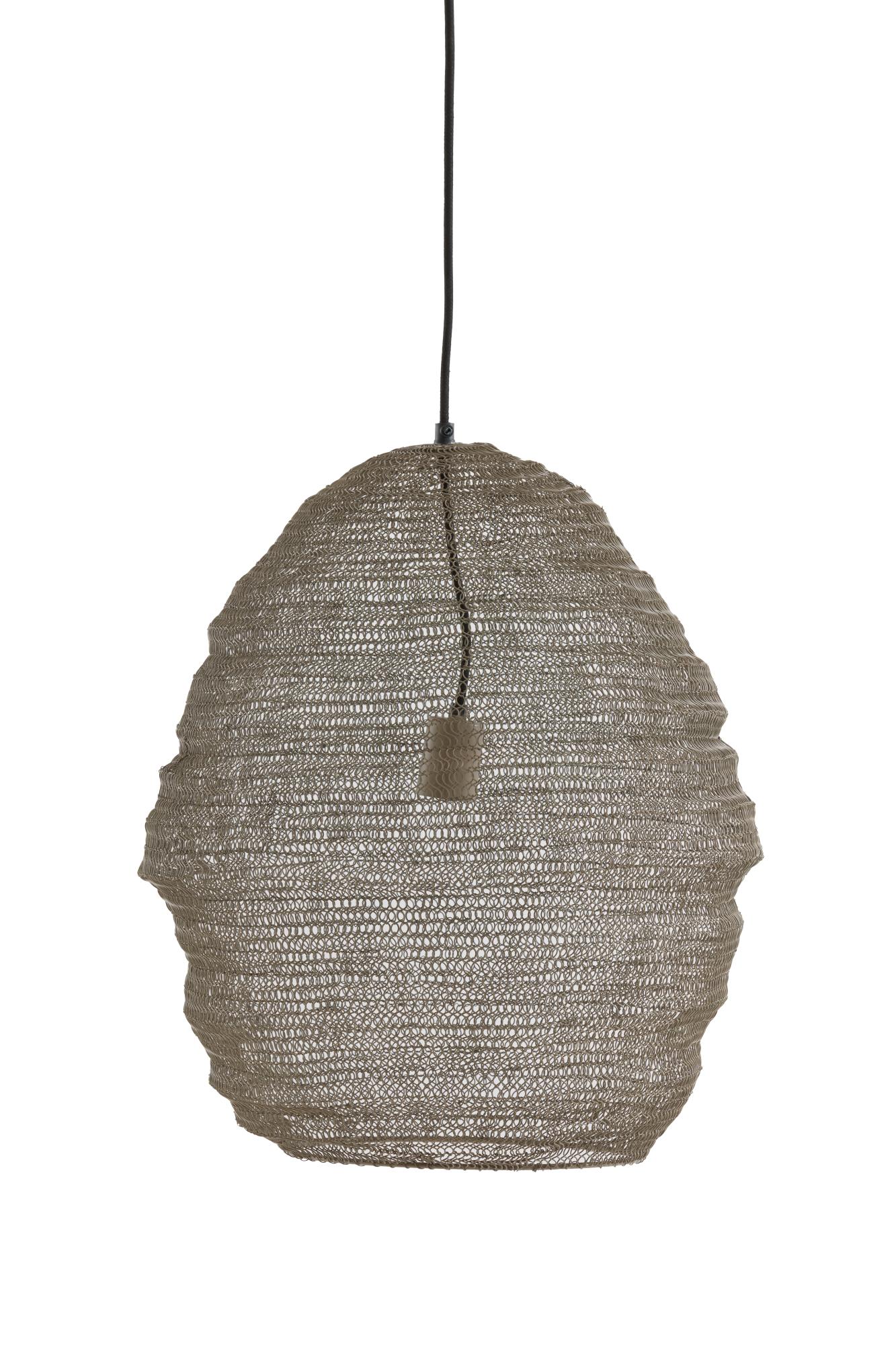 Nikki Hanglamp Ø45x60 cm gaas taupe