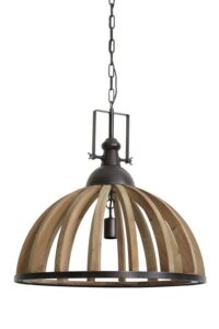 Djem Hanglamp Ø60x60 cm hout kop zink