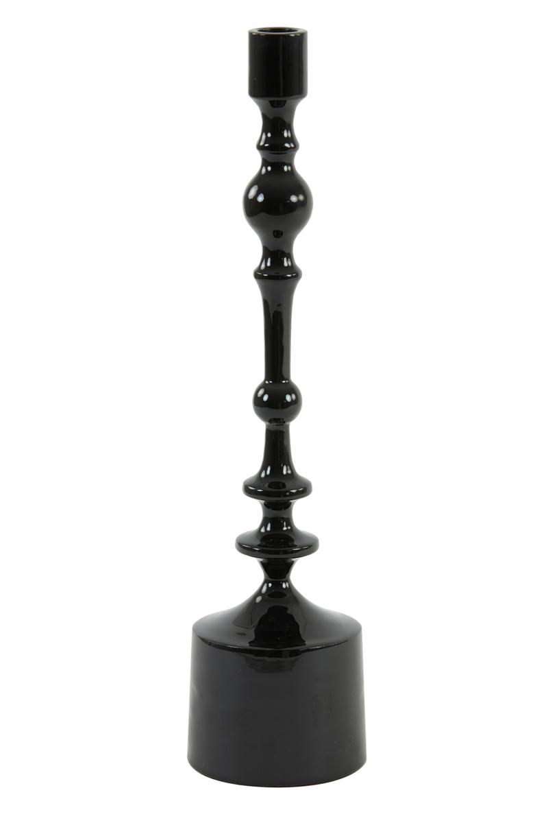 Sheva Kandelaar Ø10x42 cm glanzend zwart