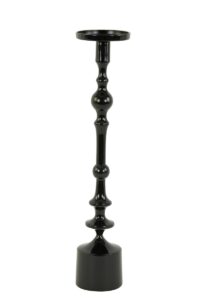 Sheva Kandelaar Ø11x54 cm glanzend zwart