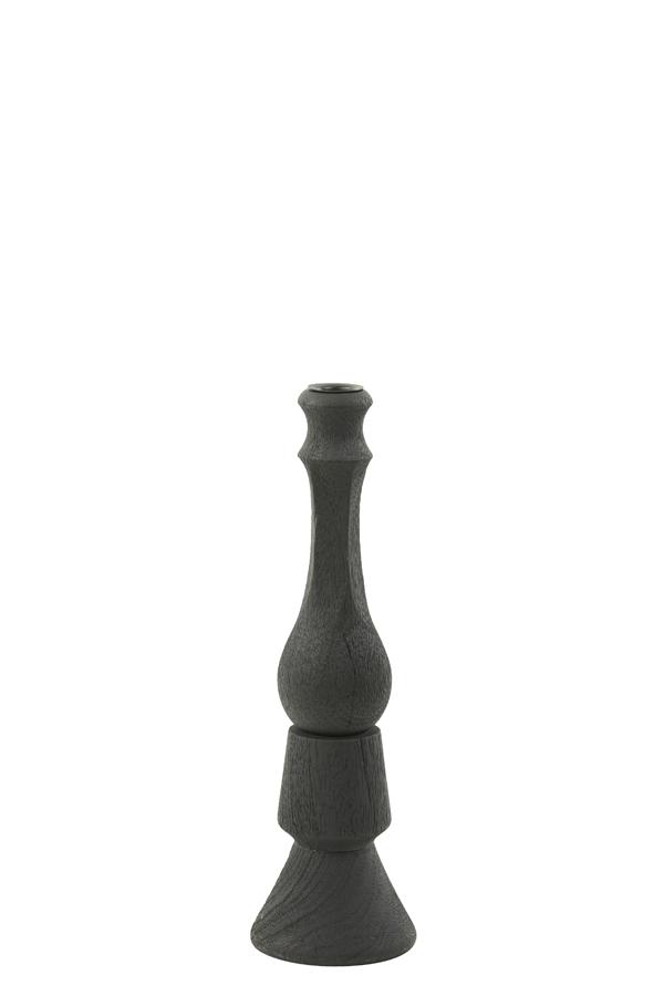 Tavola Kandelaar Ø10x33 cm hout mat zwart