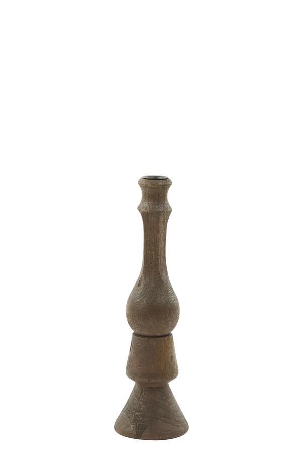 Tavola Kandelaar Ø10x33 cm hout mat roodbruin
