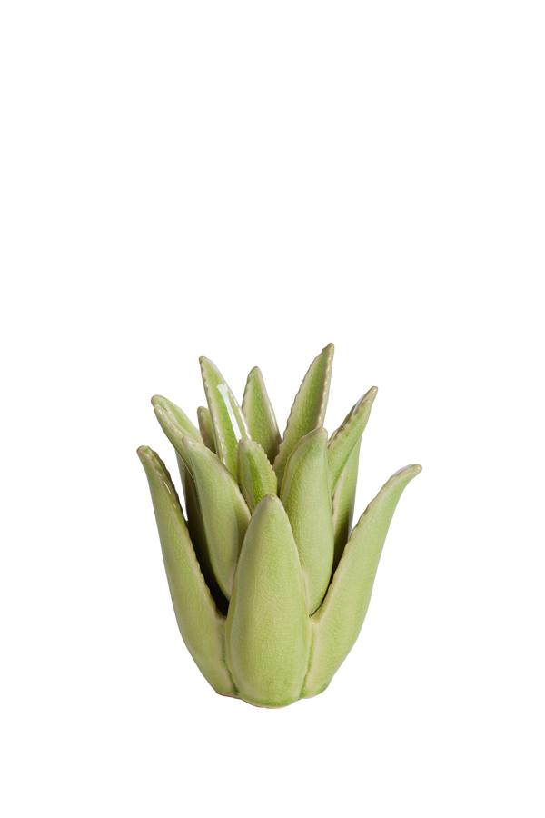 Cactus Kandelaar Ø13x16 cm keramiek licht groen