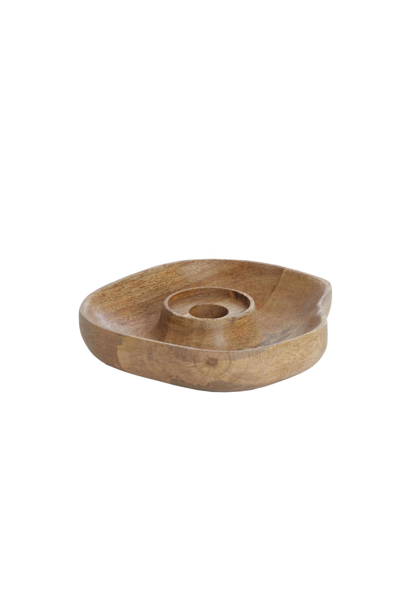 Lagoa Kandelaar Ø14x3 cm hout naturel