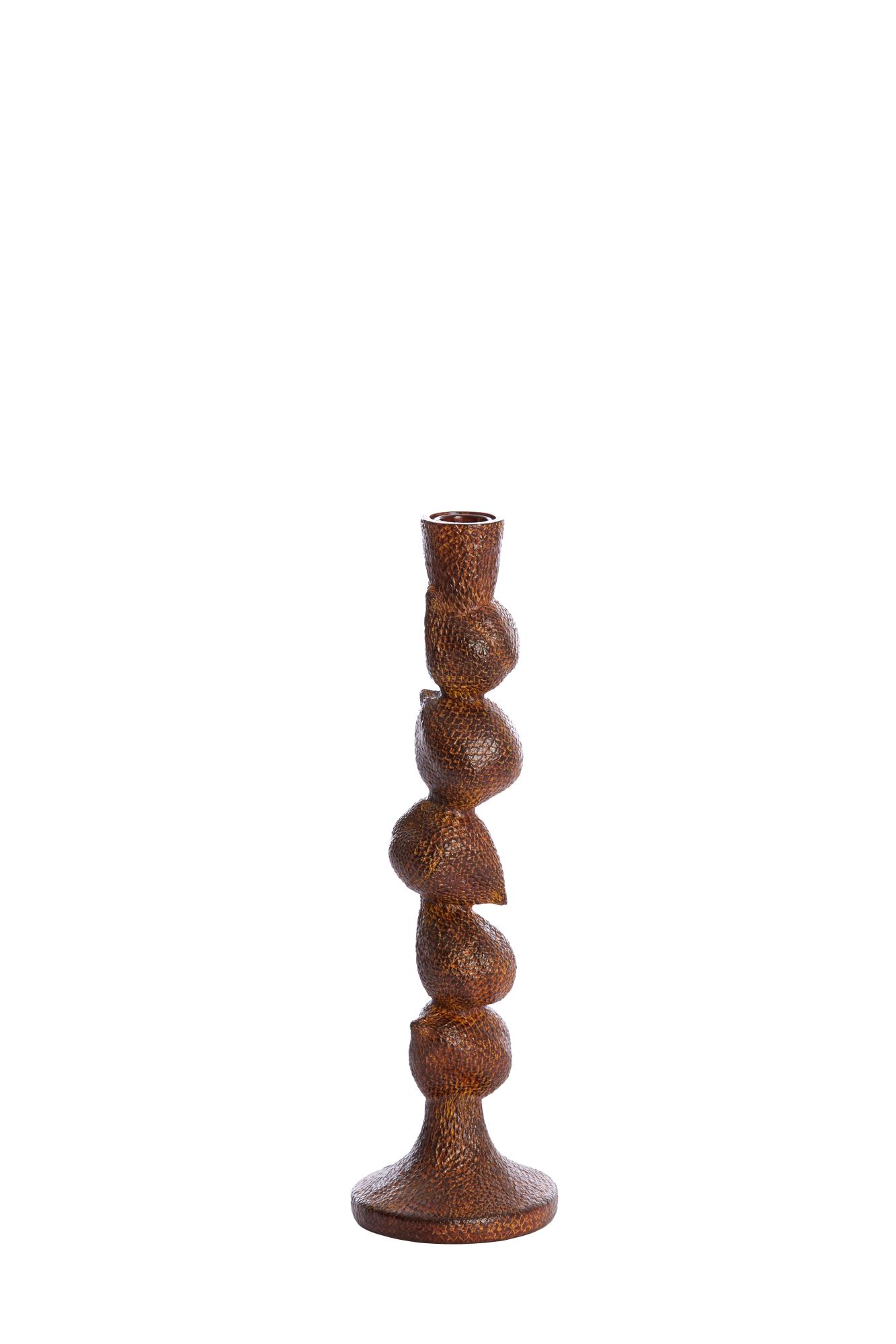 Blancari Kandelaar Ø10x33 cm bruin