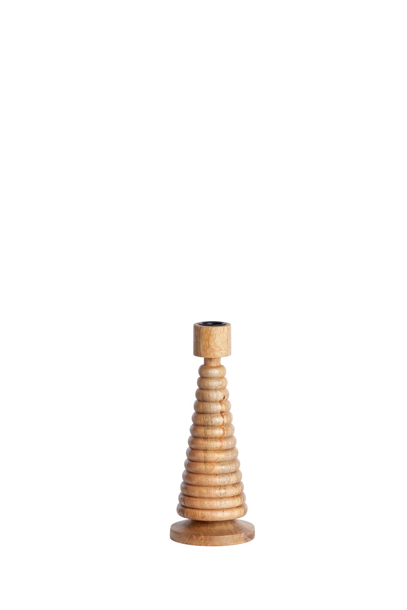 Almola Kandelaar Ø9x23 cm mango hout naturel