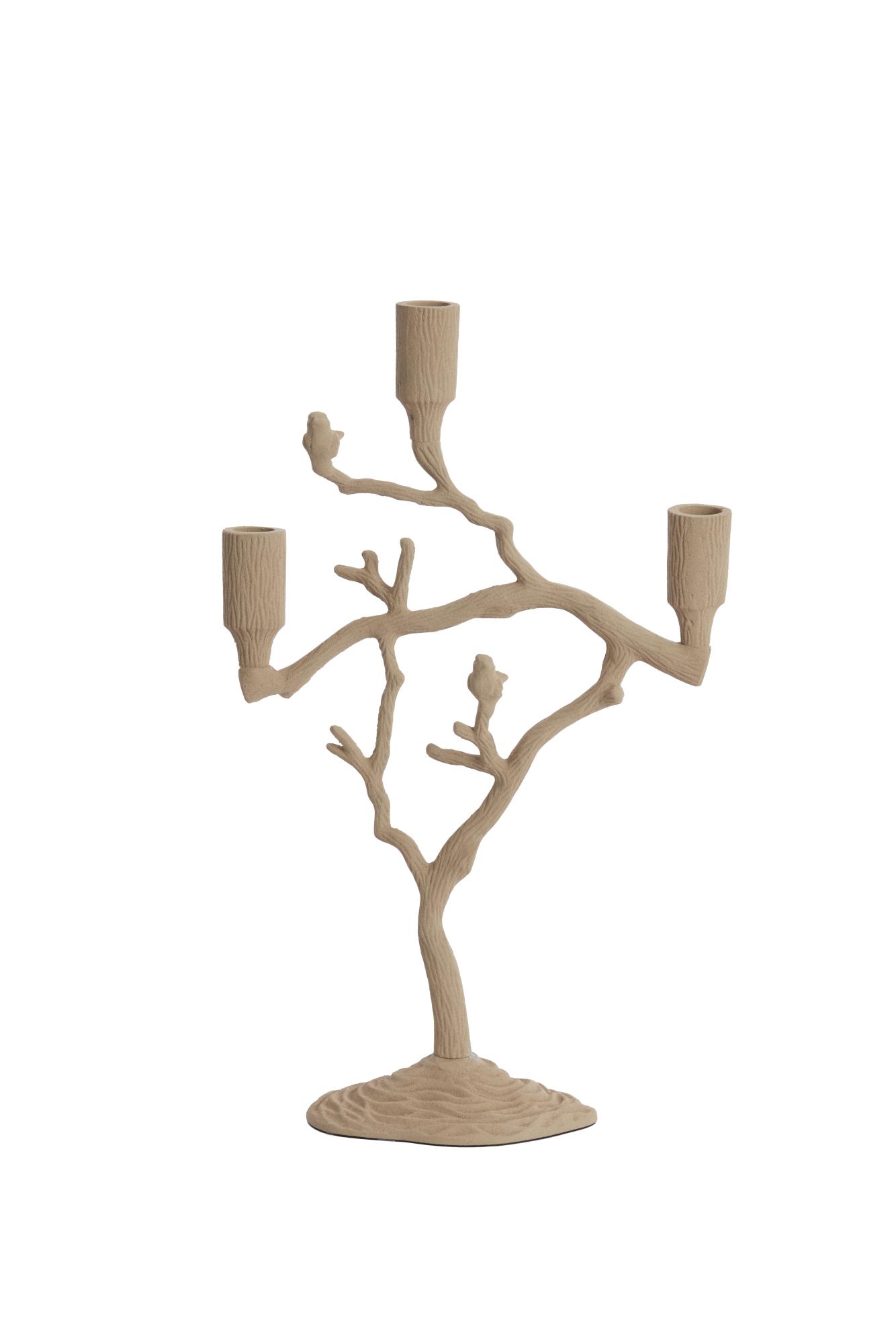 Jardia Kandelaar 3L 26x11x42 cm zand