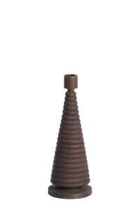 Almola Kandelaar Ø12x33 cm mango hout donker bruin