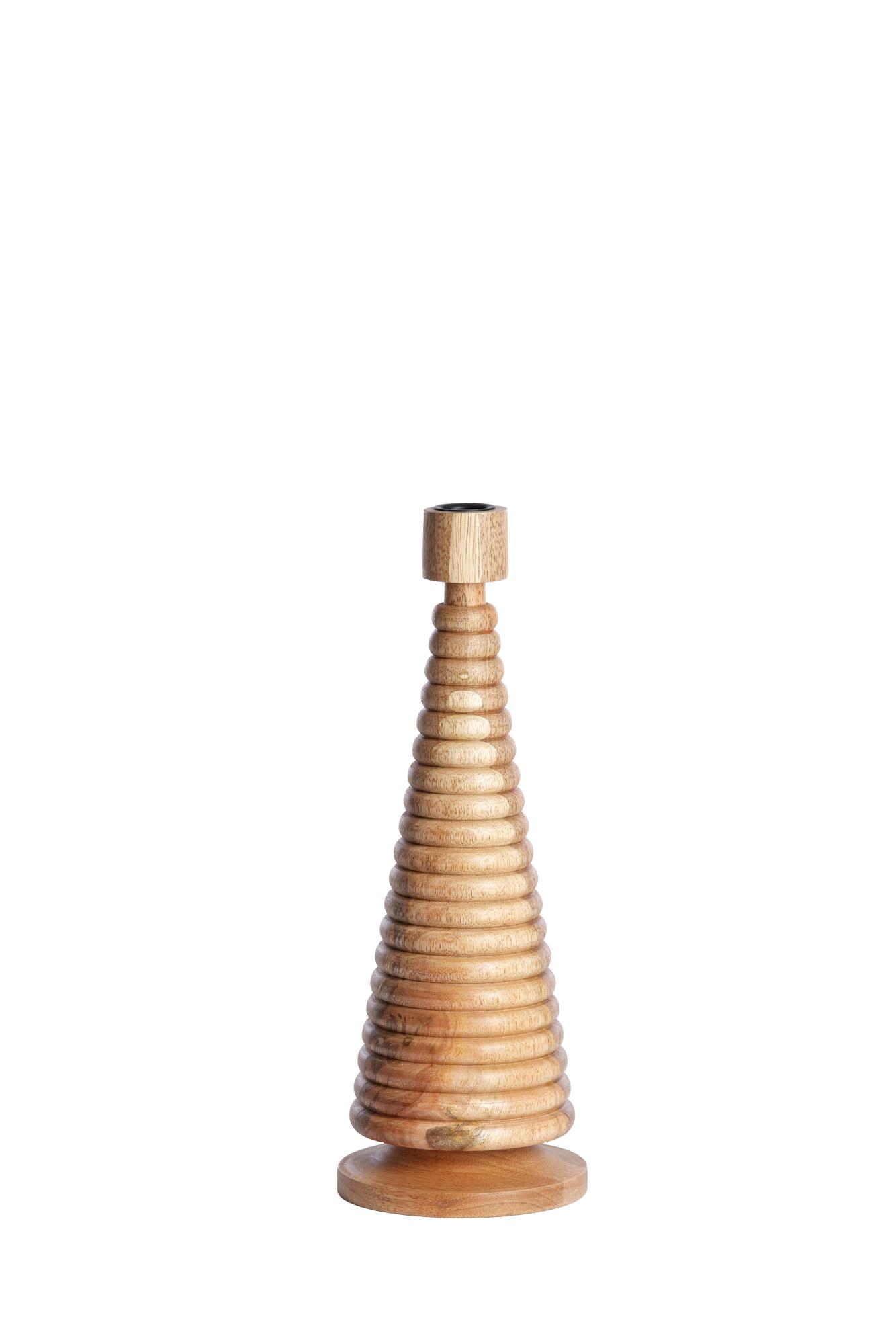Almola Kandelaar Ø12x33 cm mango hout naturel