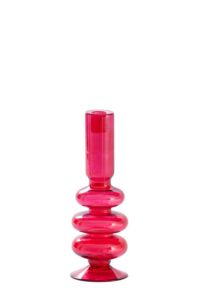 Minacu Kandelaar Ø9x25 cm glas donker roze