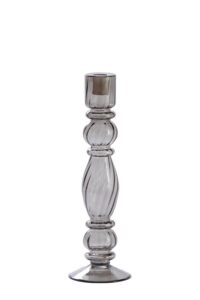 Gurupi Kandelaar Ø10x30 cm glas donker grijs