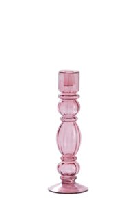 Gurupi Kandelaar Ø10x25 cm glas roze