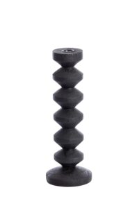 Alvezo Kandelaar Ø12x37 cm hout mat zwart