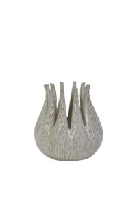 Medusa Theelicht Ø10x11 cm keramiek crème