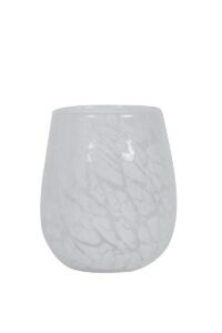 Sylas Theelicht Ø13x14 cm glas wit