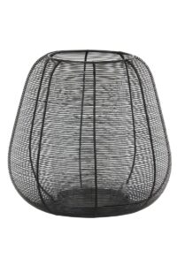Odeto Windlicht Ø34x31 cm mat zwart+glas