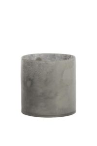 Kiana Theelicht Ø15x15 cm glas grijs