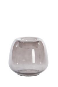 Nuria Theelicht Ø18x16 cm smoke glas