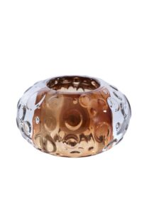 Finlay Theelicht Ø10x6 cm glas donker bruin