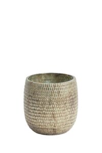 Bomadi Windlicht Ø15x16 cm glas antiek koper