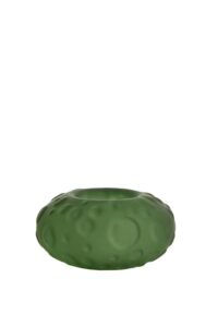Finlay Theelicht Ø10x6 cm glas mat donker groen