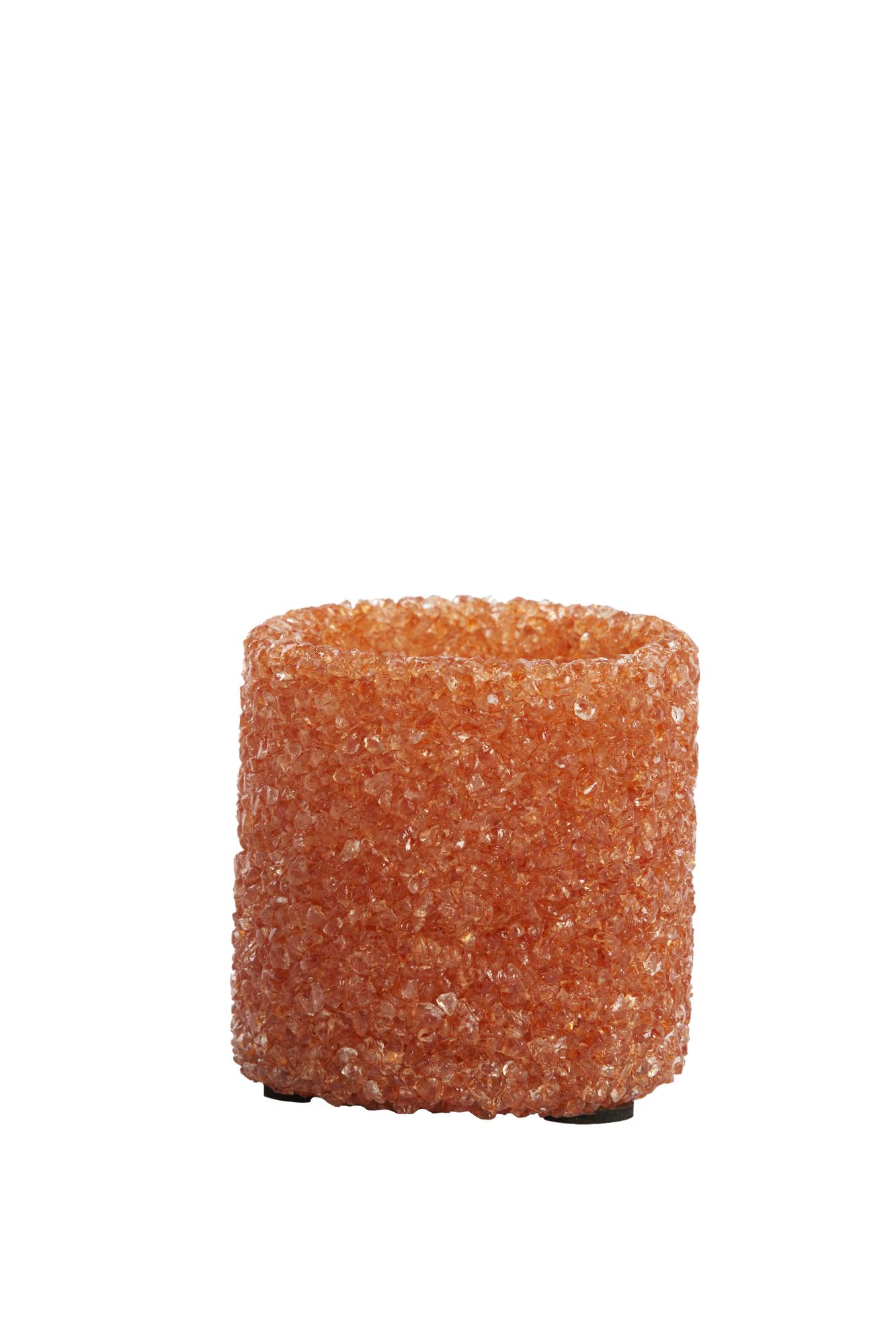 Morina Theelicht Ø7x7 cm glas oranje