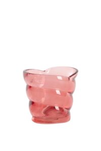Malena Theelicht 10x7x9 cm glas rood