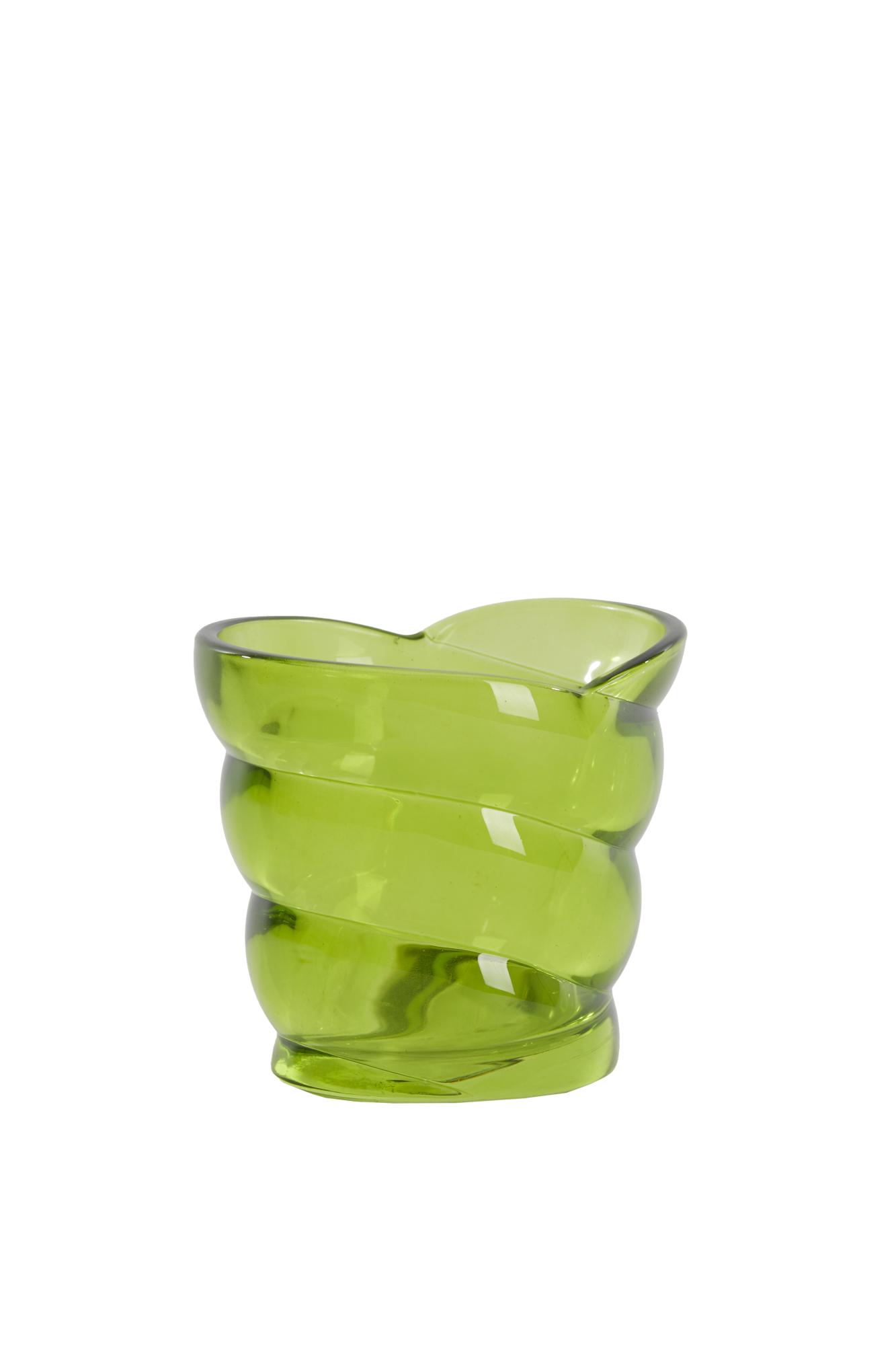 Malena Theelicht 10x7x9 cm glas groen