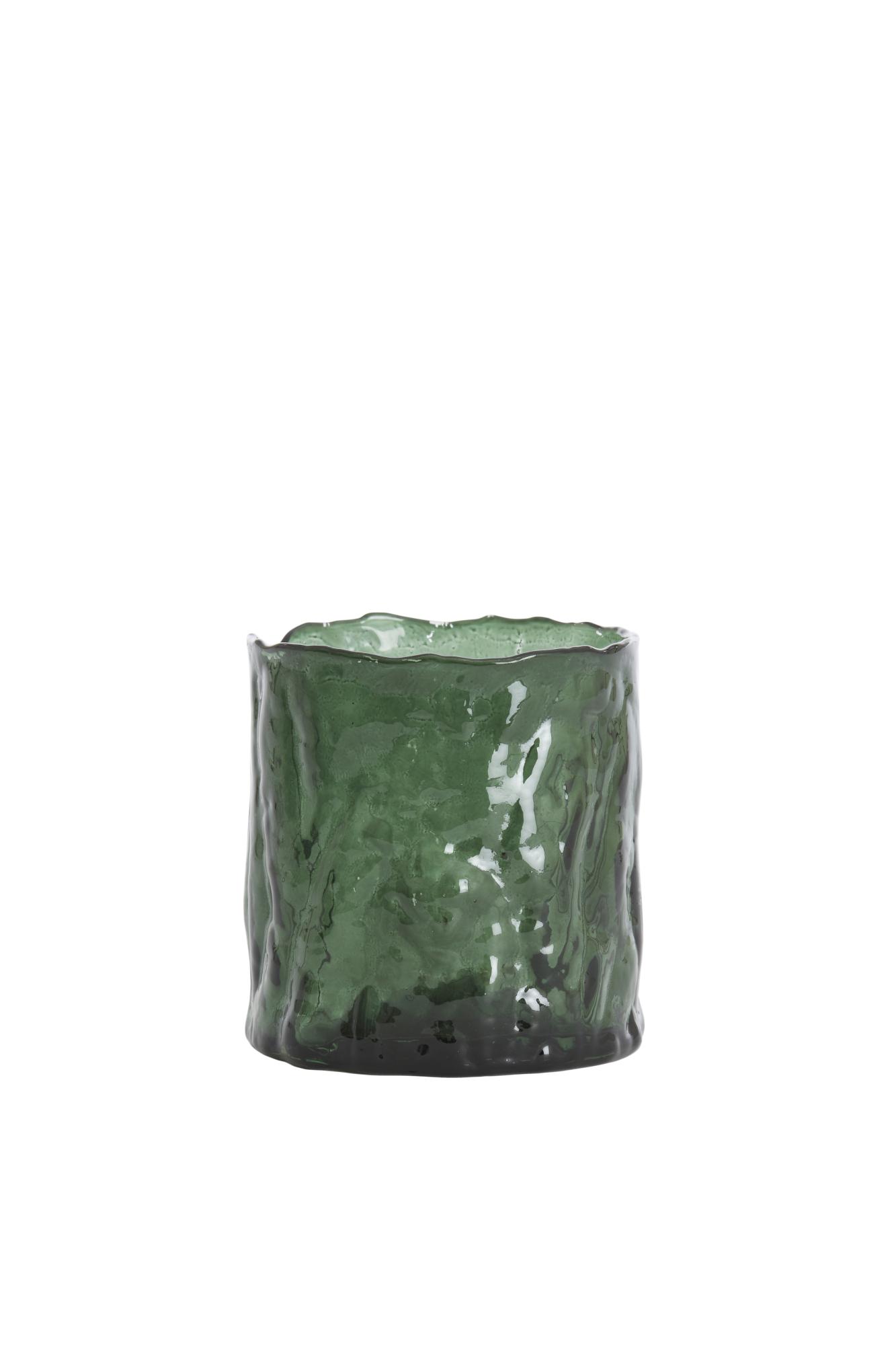 Choisey Theelicht Ø13x13 cm glas donker groen