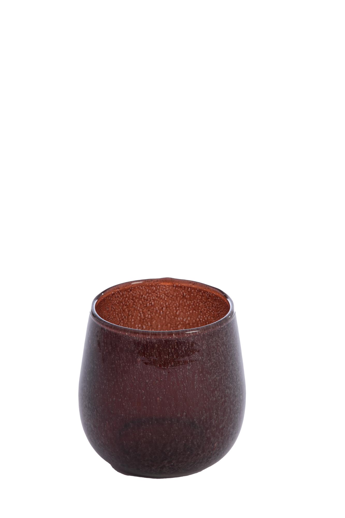 Bellano Theelicht Ø10x10 cm chocolade bruin
