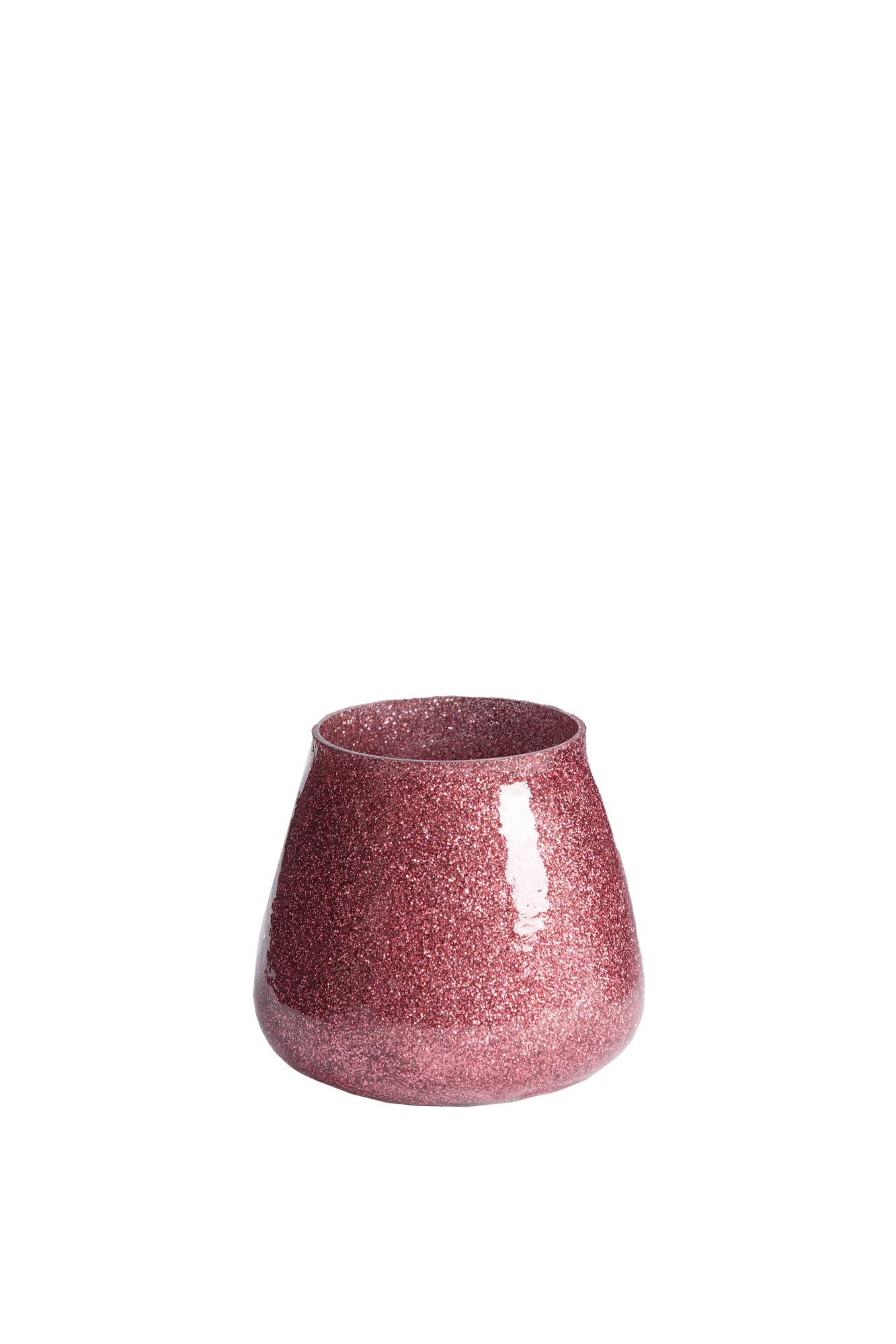 Legoli Theelicht Ø9x9 cm glitter roze